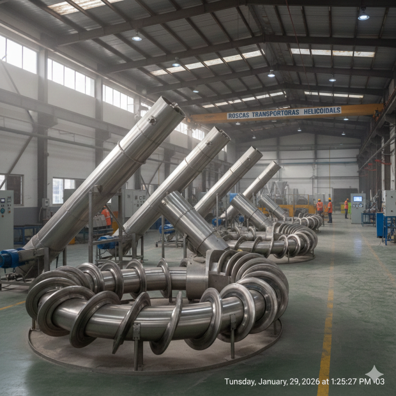 Roscas Transportadoras Helicoidais: Guia Completo sobre Aplicações e Vantagens Industriais